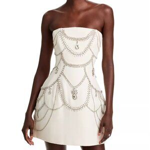 SIMKHAI Arta Bustier Mini Dress - White (NWT)